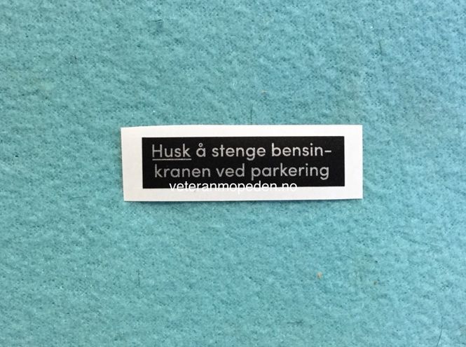 Hovedbilde Dekal, husk bensinkran